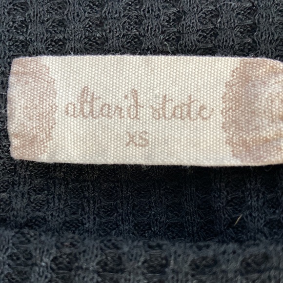 Altar’d State Black Short Ruffled Pullover Top Size XS (Oversized) - Picture 7 of 13